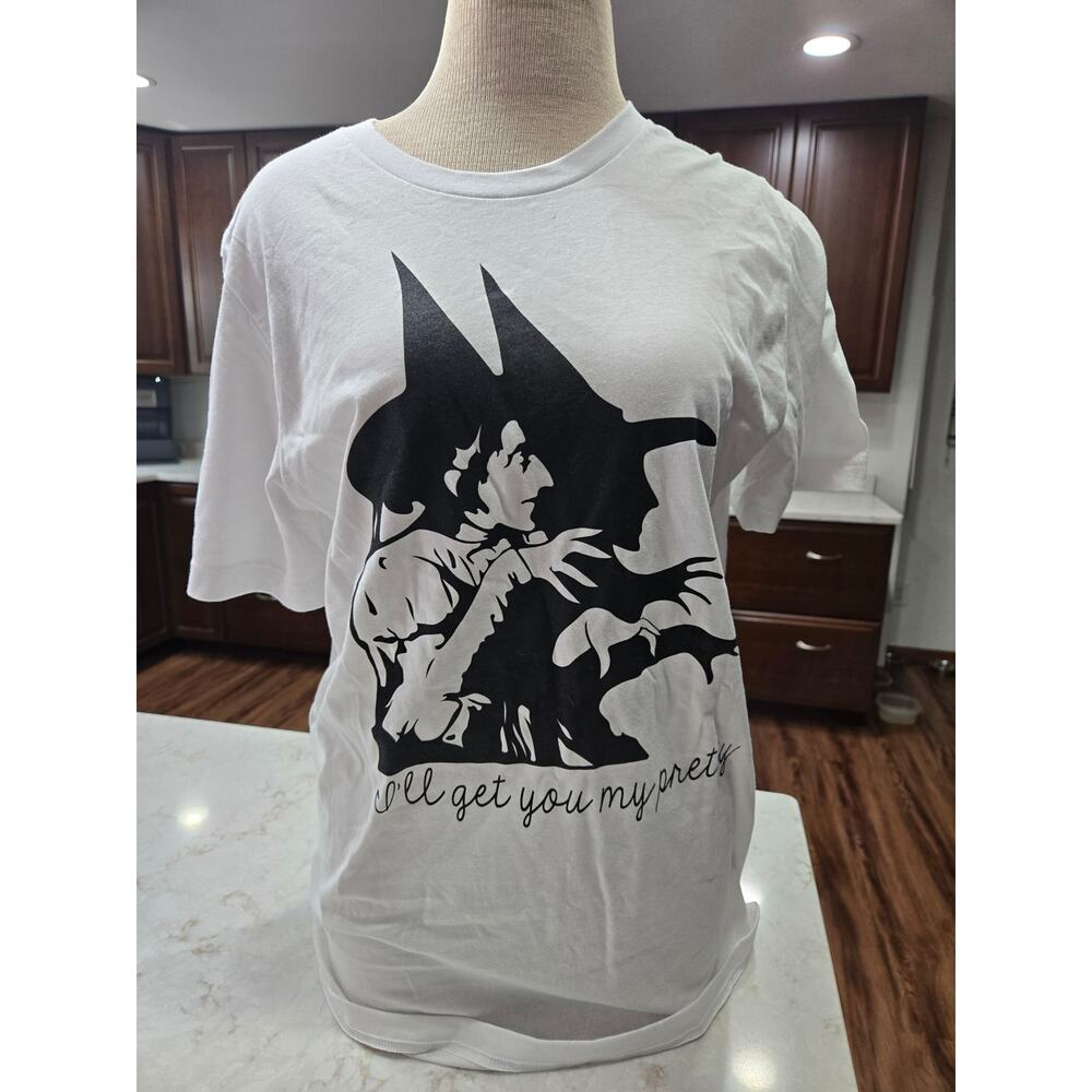 New Womens Wicked T Shirt Size Large 100% Cotton Short Sleeve White